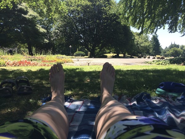 Ausruhen im Brunnengarten